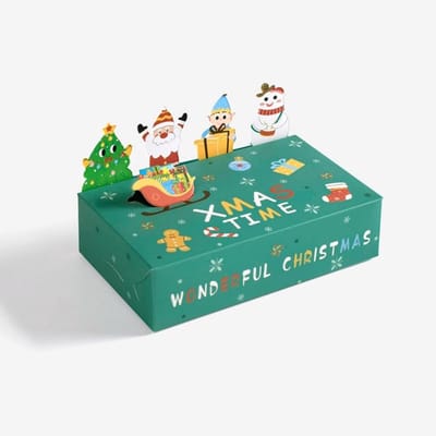 Dailygoods- Geschenkdoos 10 Stuks - Feestgeschenkzakjes - Kraftpapier - Verpakking Snoep/Bonbons - Kerstverpakking - 15x9x4 cm - Cadeauverpakking