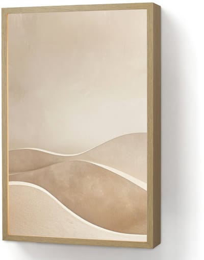 Wandlamp 40x60 cm - Oplaadbaar - Beige - Natuur - Abstract - Modern - Wandlampen binnen woonkamer - Slaapkamer lamp - Decoratieve nachtlamp - Vloerlamp draadloos