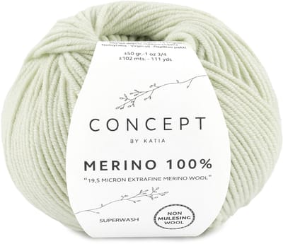 Katia Concept Merino 100% - 95 bleekgroen - Wol Garen