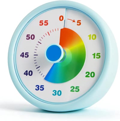 Visuele Kinder Timer, 60 Minuten Kinder Chronometer met Magneet, Stille Timer voor Volwassenen, Pomodoro Timer Visuele Klok – Geschikt voor Tijdsbeheer in Keuken, Geschikt voor Klaslokaal, Geschikt voor Kantoor