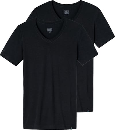 Schiesser Heren onder t-shirts 2 pack Long Lift Soft