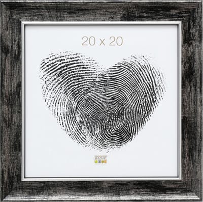 Deknudt Frames fotolijst S46EE2 - zwart met zilver biesje -20x20 cm