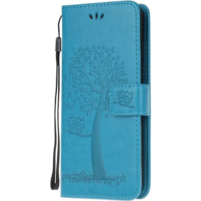 Comfycase Samsung Galaxy S20 Ultra Bookcase Hoesje Uiltjes Blauw