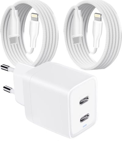 Oplaadsetje geschikt voor iPhone - Oplader met 2 meter lange usb-c Kabels - Snellader