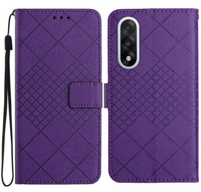 Coverup Hoesje - Geschikt voor OnePlus Nord 5 Hoesje - Coverup Rhombus Book Case - Paars