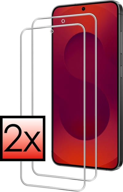 Screenprotector - 2 Stuks - Geschikt voor Samsung Galaxy S25 FE - Extra Sterk - Beschermglas - Gehard Glas - Tempered Glass - Screen Protector - Bescherm Cover