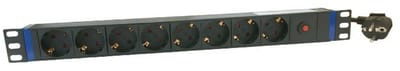 DSIT 19 inch 8 voudige stekkerdoos - Master Overload - geschikt voor serverkast - patchkast en flightcase