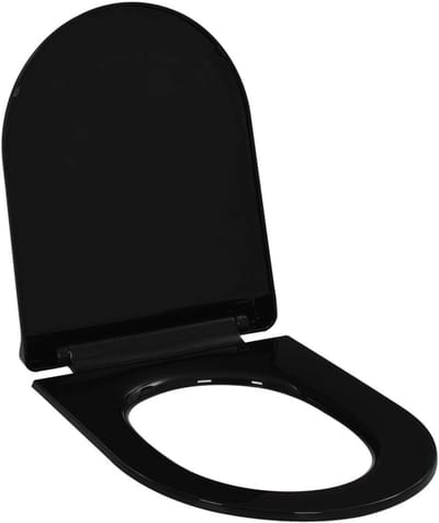 Toiletbril - WC-bril - Badkamer Vernieuwen - Softclose Quick Release - 46 x 365 cm - Zwart