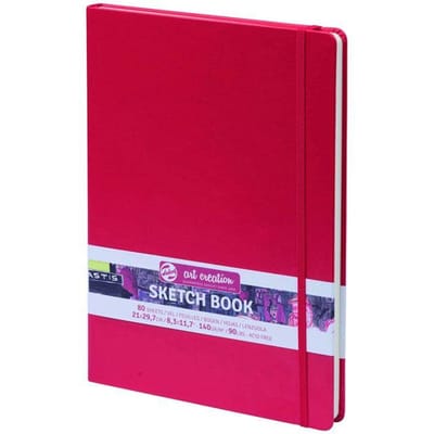 Carnet à croquis / Sketch Book - format A4 (21x29,7cm) - 80 feuilles - 140g - rouge - Royal Talens rouge