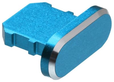 Stofplug - Dust plug - Anti stof plug - Lightning - Geen stof in oplaadpoort - Beschermplug smartphone - Geschikt voor Iphone - Aluminium - Blauw - Jonyx