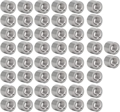 Dailygoods- Koppelmoer Ronde - 50 Stuks - M6 x 1.0 mm - 9 mm Lengte