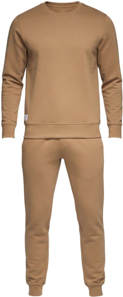 OMBRE Set - Katoen - Lange Mouw - Effen Koffie S