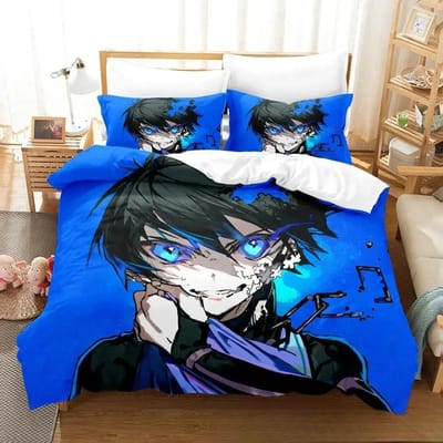 Bachira Blue Lock Beddengoed Collectie Enkel Twin Volledig Queen King Size Volwassen Jongens Slaapkamer Dekbedovertrekken 3D Anime Met Beddengoed Collectie 140X200cm-2pcs