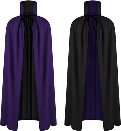 Lang Vampier Cape voor Volwassenen - Unisex Halloween Kostuum, Middeleeuwse Tovenaar Cape voor Feest en Carnaval