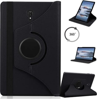 LuxeBass Hoesje geschikt voor Samsung Galaxy Tab A 10.5 inch T590/T595 (2018) Draaibaar Hoesje - Zwart