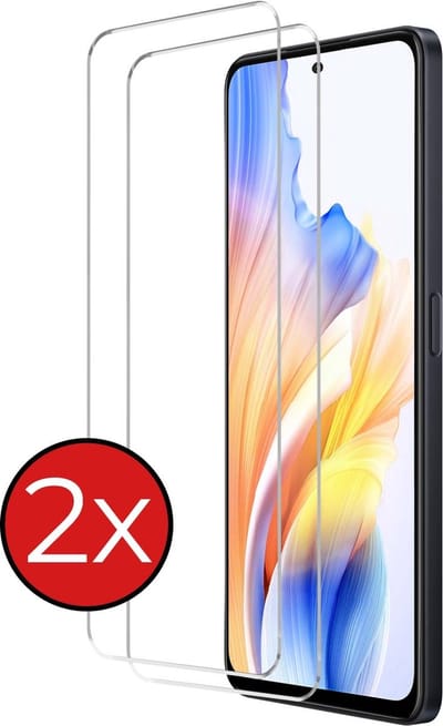Screenprotector - 2 Stuks - Geschikt voor OPPO A58 - Extra Sterk - Beschermglas - Gehard Glas - Tempered Glass - Screen Protector