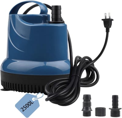 ZRSS® Dompelpomp Vuil Water - Dweilpomp - Pomp voor Aquarium, Vijver, Tuin - 2500 l/u