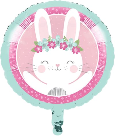 BIGIEMME SRL - Roze konijntje aluminium ballon 45,7 cm babyshower decoratie