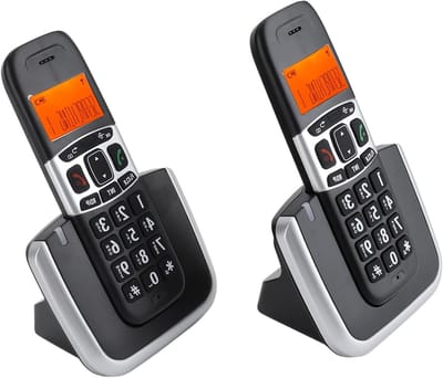 Draadloos Telefoonsysteem - Twee Handsets - Thuis en Kantoor - Full Duplex - 200 Uur Standby - Zwart