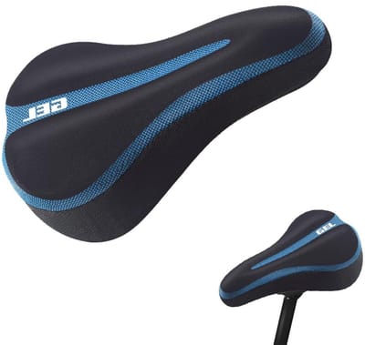 Zachte gel fietszadelhoes - Mountainbike zadelhoes 17 x 29.5 cm blauw
