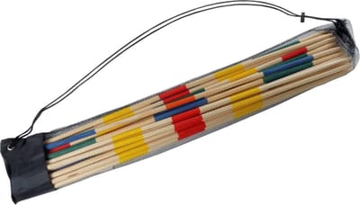 Mikado Jumbo – 80 cm – 25 Stuks – In Net Verpakt – Houten Behendigheidsspel – Concentratie- en Fijnmotoriek Spel voor Binnen en Buiten – Engelhart