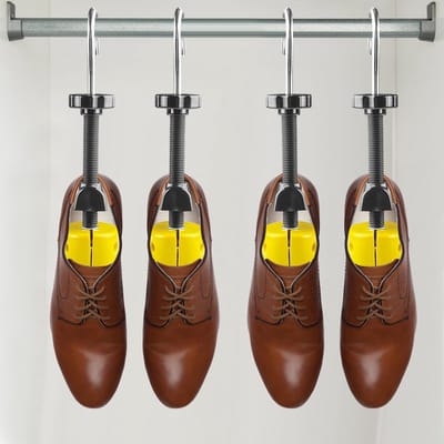 Dailygoods- Schoenspanner Hoogwaardige Kunststof - Schoenspanner Hout - Schoenspanners Heren/Dames - Breedte-Expander - Maat 41-47 - Duurzaam Roestvrij Staal - Schoenvergroter