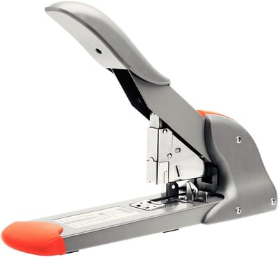 Handnietmachine - Blokmappen Nietmachine - Papier Verwerken - Hoge Capaciteit - 210 Nietjes - Zilver Oranje