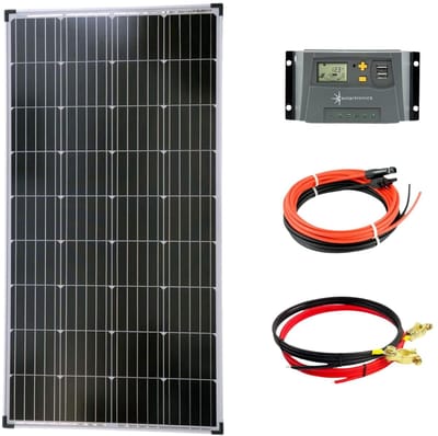 Zonnepaneel Set - Energie Installatie - Eigen Stroom - Monokristallijn Paneel - 130 Watt - Zwart