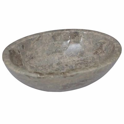 vidaXL - Gootsteen - 53x40x15 - cm - marmer - grijs