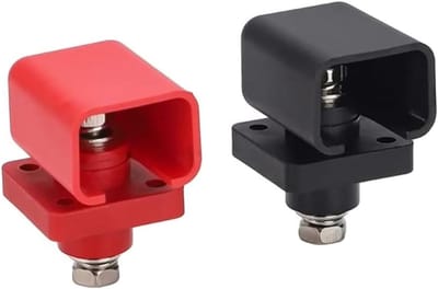 Batterij Connector Terminal - Aansluitblok Klem - Energieopslag - Hoge Stroom - M8 Draad - Zwart+Rood