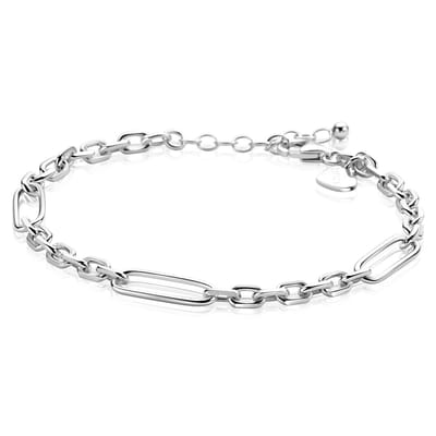 ZINZI zilveren schakelarmband met ovale schakels 5,5mm 18-21cm ZIA2711