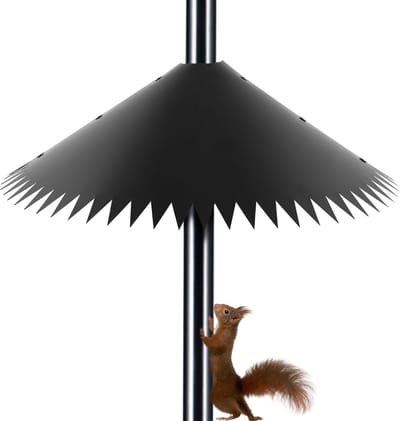 Golden crown - Eekhoornafscherming - Vogelvoederbescherming - Geschikt voor buitengebruik - Zwart - Eekhoornwering - Ideaal voor voederstations - Duurza...