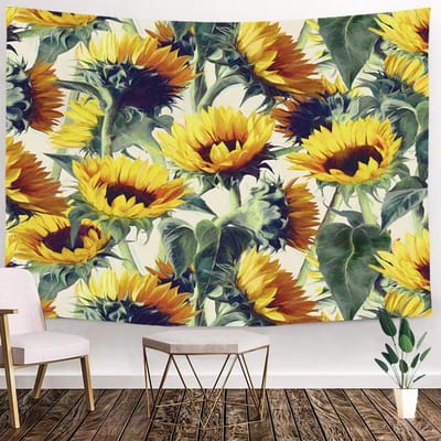 Wandkleed binnen - Wandtapijt - Natuur - Vintage - Bloemen - Muurkleed - Wanddoek Stof - 200 x 150 cm - Wanddecoratie - Wandhanger - Muurhanger - Fotobehang - Poster - Ulticool - Lente Decoratie - Woonkamer - Slaapkamer