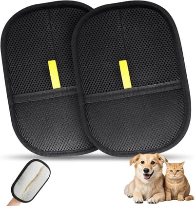 Set van 2 Dubbelzijdige Verwijderhandschoenen voor Honden en Katten - Herbruikbare Stofmagneten voor Meubels en Kleding