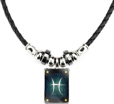 Vissen / Pisces Sterrenbeeld Ketting met Hanger - Glow in the Dark - Kettingen Heren Dames - Astrologie - Papa Cadeau Voor Mannen - Vaderdag