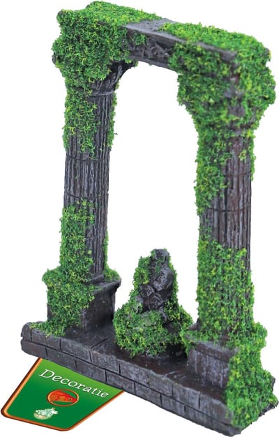 De Boon Ruine 2X Zuil + Beeld En Mos 12CM