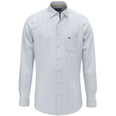 Fynch-Hatton Overhemd Mini Floral Pattern Button-Down Vivid Yellow / male