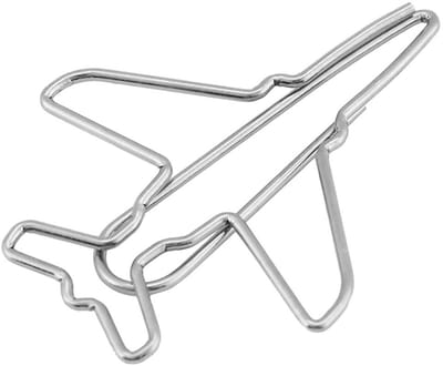 Dailygoods- Briefklemmen 10 Stuks - Vliegtuigvorm - Paperclips - Bladwijzers - Documentorganisering - Roestvrij Staal - Lange Houdbaarheid
