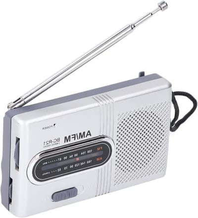Digitale Radio - Draagbare Ontvanger - Onderweg Luisteren - Geheugenfunctie - 10 x 6 x 3 cm - Zilverkleurig