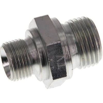 G 1/2'' x G 3/8'' Verzinkt Stalen Borstnippel 400 Bar - Hydrauliek [2 Stuks]
