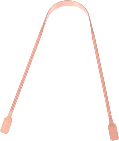 Tongschraper - Tongreiniger Schraper - Mondhygiëne Verbeteren - Verwijdert Tongcoating - 12.5 cm - Goud