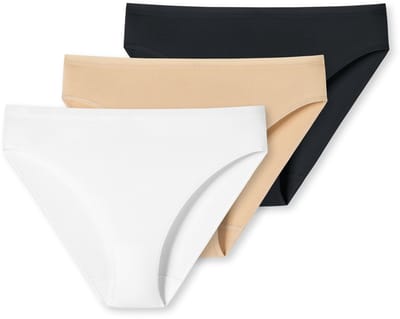 Uncover by Schiesser 3 PACK Tai Slip - Dames Onderbroek - zwart wit nude