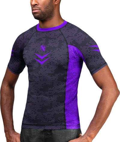 Hayabusa Arrow Ranked Short Sleeve Rashguard - Paars - maat L