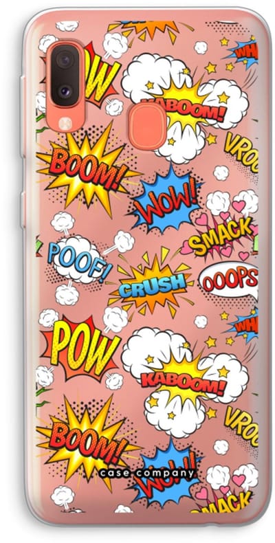 Case Company® - Hoesje geschikt voor Samsung Galaxy A20e hoesje - Pow Smack - Soft Cover Telefoonhoesje - Bescherming aan alle Kanten en Schermrand