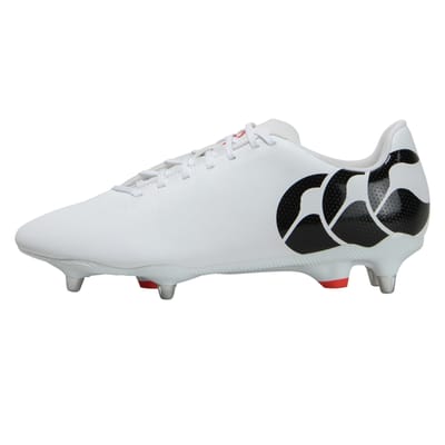 Canterbury Unisex Adult Speed Raze Zachte Grond Rugbyschoenen (Wit, Zwart, Rood)