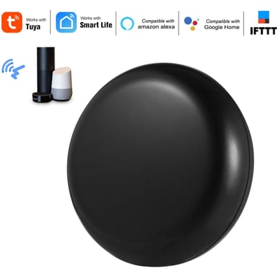 Tuya WiFi IR Afstandsbediening voor Airconditioner TV, Smart Home Infrarood Universele Afstandsbediening Voor Alexa, Google Home Black white