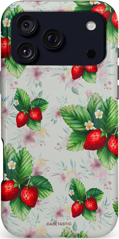 Casetastic hoesje geschikt voor Apple iPhone 17 Pro Max - MagSafe - Dubbellaagse bescherming - Rosales - Fashion Case - Lichtgrijs Donkergroen Rood Beige
