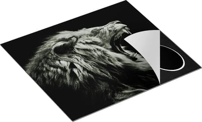Chefcare Inductie Beschermer Brullende Leeuw - Leeuwenkop - 60x50 cm - Afdekplaat Inductie - Kookplaat Beschermer - Inductie Mat