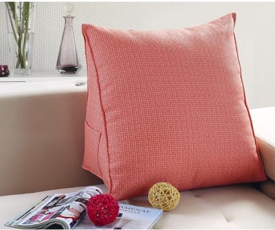 Leeskussen Rugsteun - Bedkussen Bankkussen - Ontspannen Lezen - 360 Graden Ondersteuning - 47x25x40CM - Roze