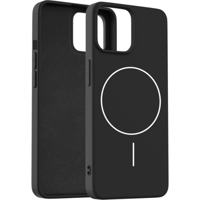 Coverzs Siliconen Hoesje (Zwart) Geschikt voor iPhone 15 – Magnetisch Slank Telefoonhoesje met Premium Bescherming